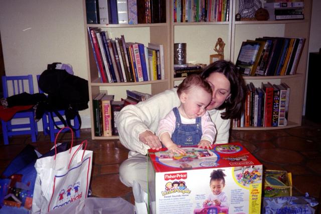Abby and her new dollhouse