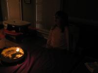 Madison sings Happy Birthday in japanese (in the dark)