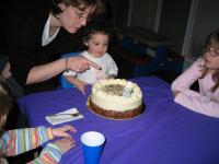 Aunt Laura points out the cake